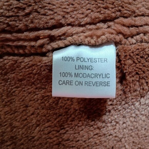 ST. JOHN MARIE GRAY Coat Brown Womens P Small Faux Suede Fur - Picture 6 of 9